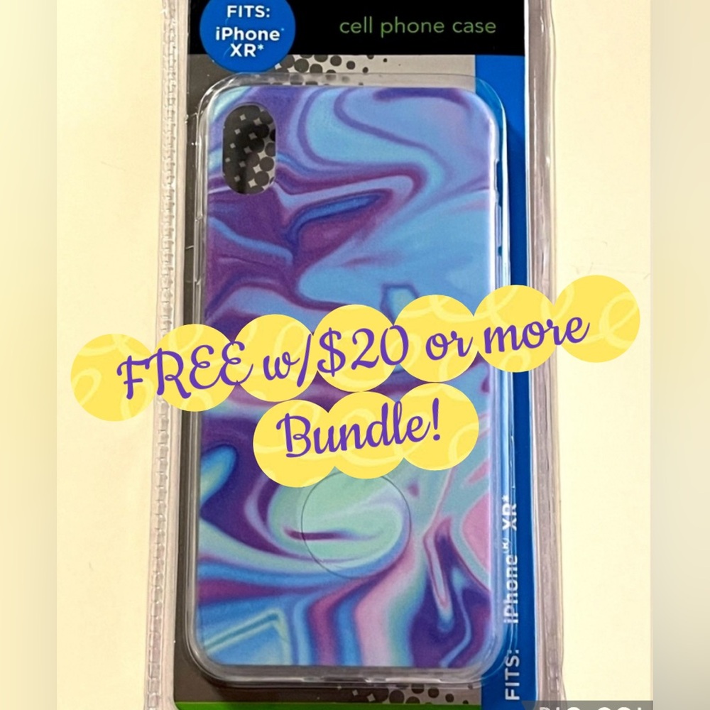 FREE w/ $20 Bundle e-CIRCUIT Swirl Pattern (Purple/Blue) Phone Case. iPhone XR.